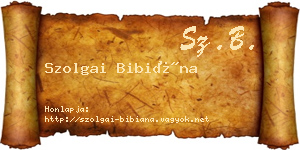 Szolgai Bibiána névjegykártya